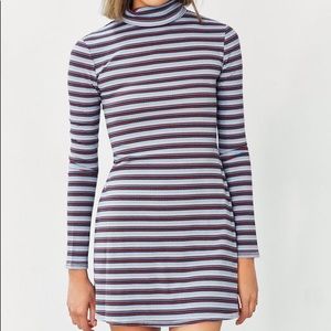 Urban Outfitters Turtleneck Striped Mini Dress